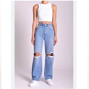 NWT Abrand Jeans Carrie Britt Relaxed High Rise in Vintage Blue